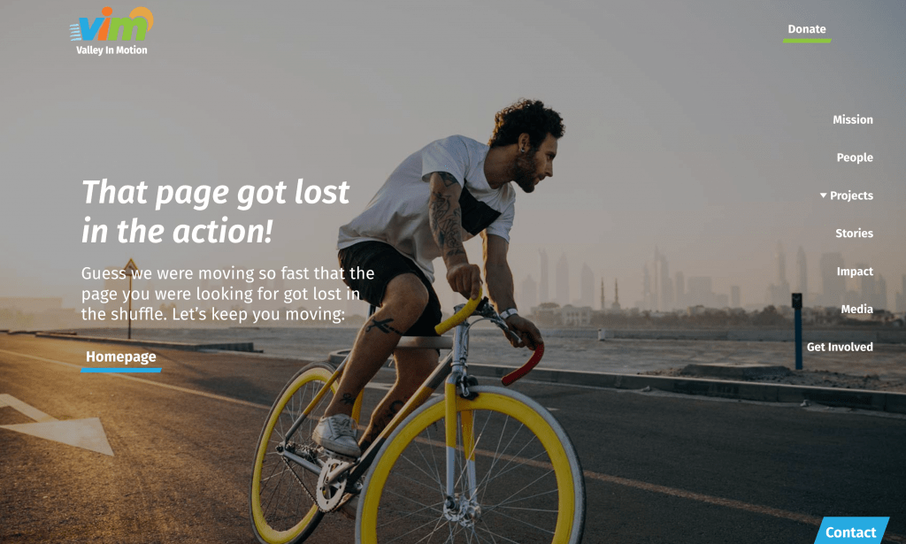 Valley in Motion 404 Page