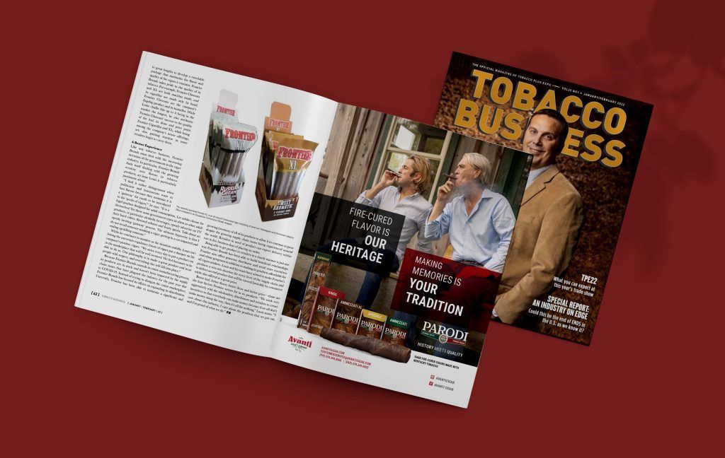 Trade Ads featured in nationwide in Tobacco Business magazine