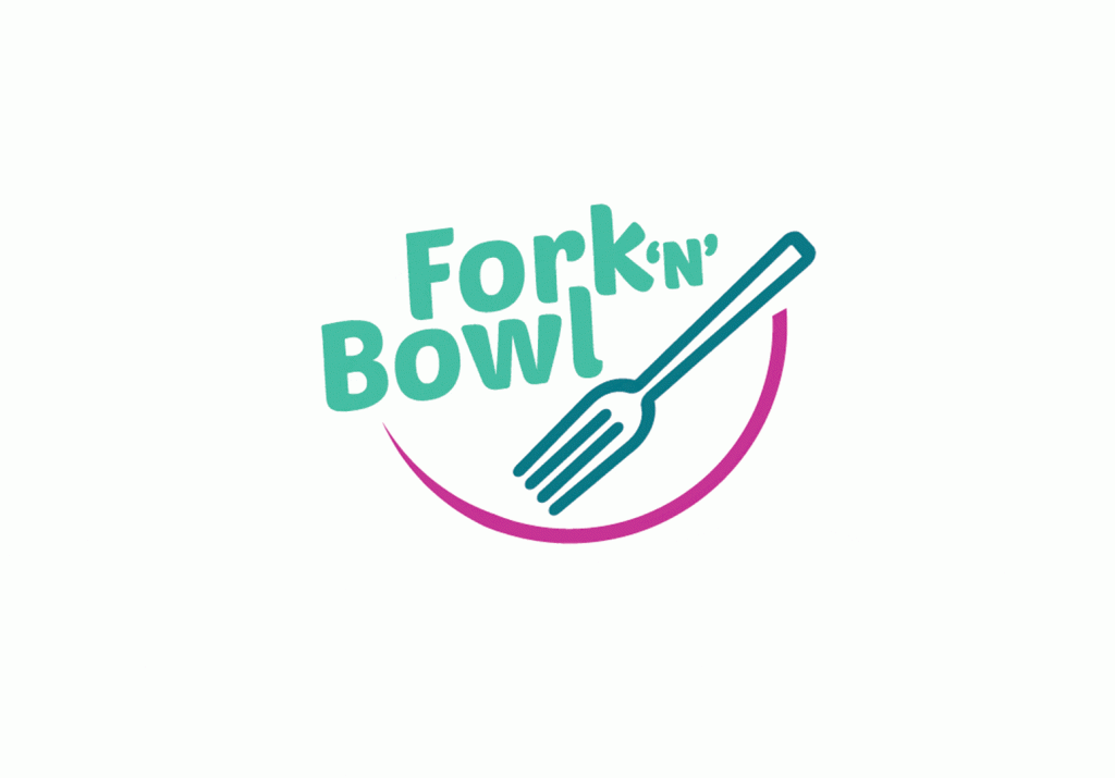 One of the initial representational logo concepts for Fork 'n' Bowl.